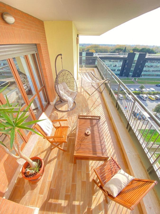 Golden Hour Apartment - Panoramic Terrace Fiumicino Eksteriør bilde